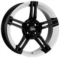 4X108 7.5X17 RC-1186 ET20 65.1 BLACK/WHITE 6